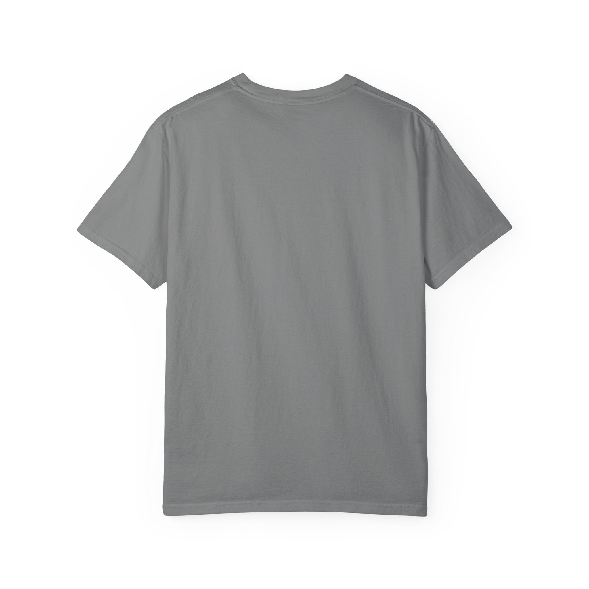 Futuristic Metal Emblem Graphic T‑Shirt