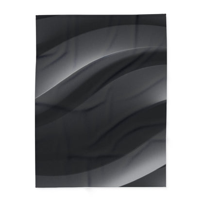 Black Abstract Cozy Arctic Fleece Blanket – Modern Comfort, Artistic Edge, Everyday Warmth
