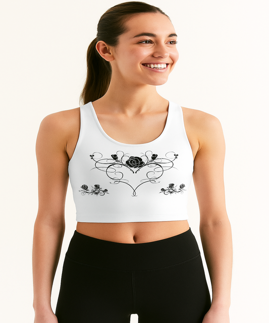 Midnight Bloom Floral Active Top