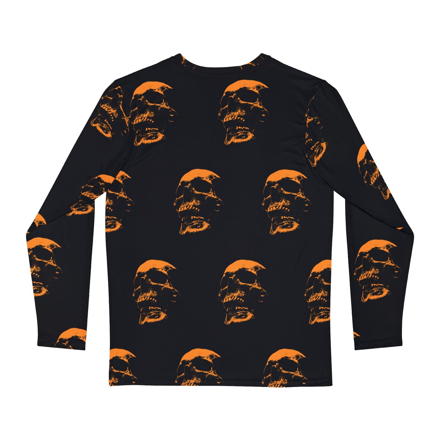 Men's Long Sleeve Skull Print Shirt | Edgy Halloween Loungewear, Gothic Casual Style, Unique Graphic Tee, Perfect Gift for Men