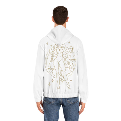 ⚖️ Men’s Libra Zodiac Full-Zip Hoodie | Astrological Apparel | Zodiac Gift 🌌