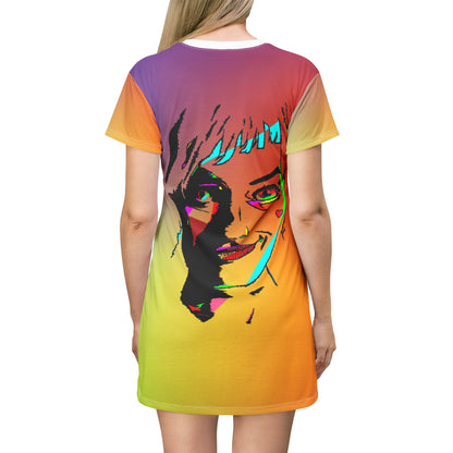 Daddy's Little Monster T-Shirt Dress | Fun Summer Outfit , Vibrant Daily Wear, Unique Birthday Gift