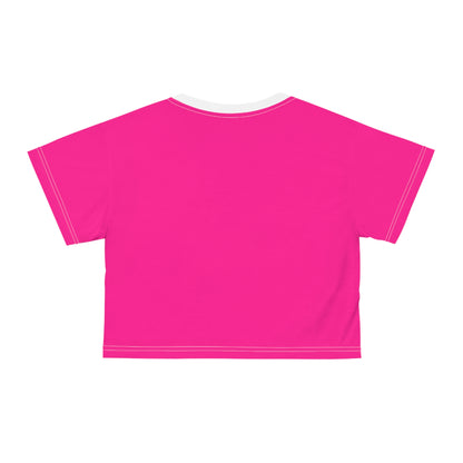 Vibrant Pink Crop Tee – Bold Color, Casual Chic, Summer-Ready Style