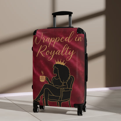 👑 Wrapped in Royalty – Luxurious Travel Suitcase