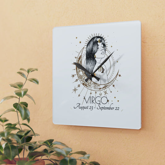 Virgo Star Timepiece – Acrylic Wall Clock
