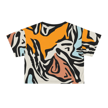 Abstract Art Crop Tee – Bold Color, Limitless Style