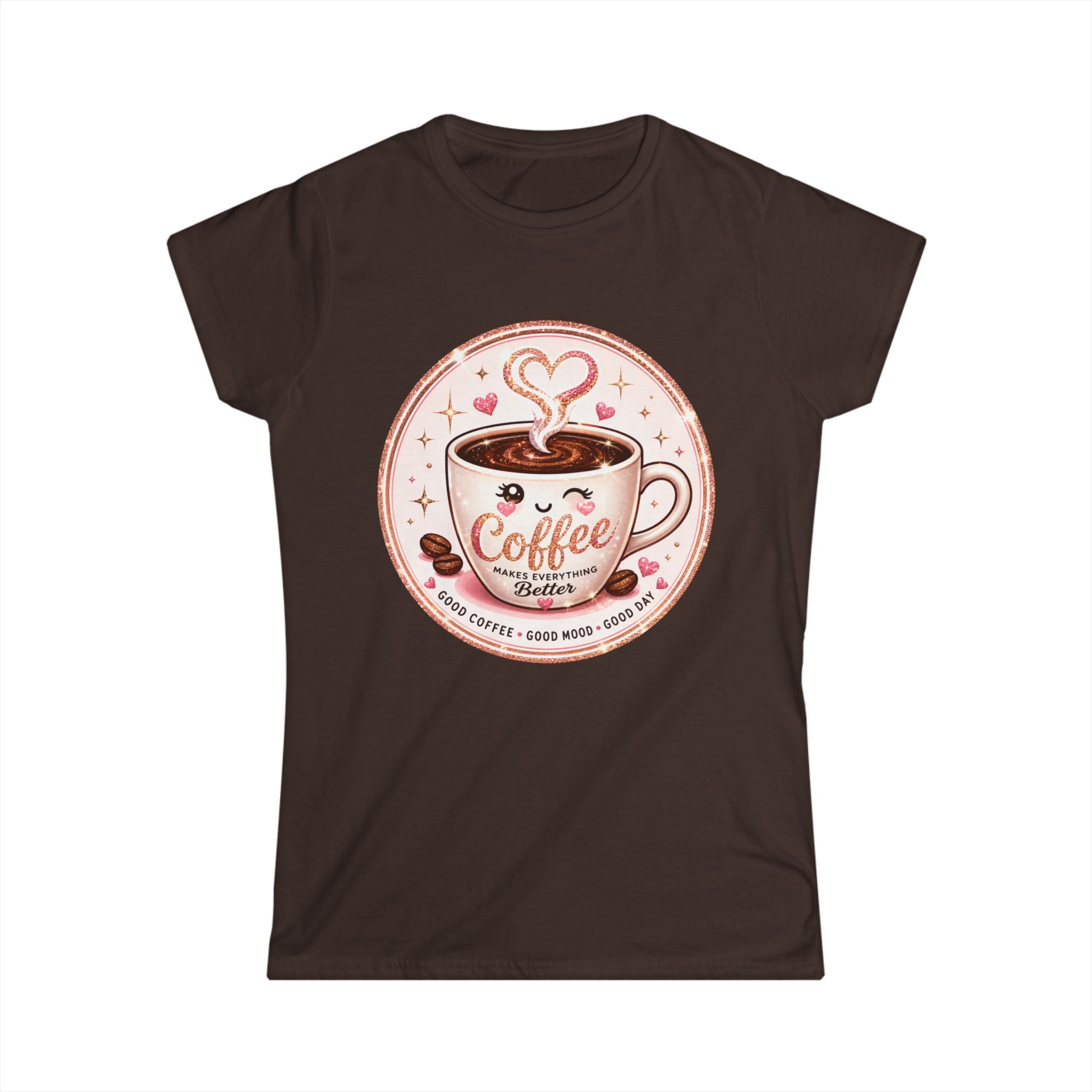 Coffee Lover Tee — Cute "Coffee Makes Everything Better" Graphic Shirt
