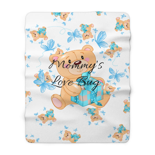 🐻 Adorable Baby Boy Sherpa Fleece Blanket