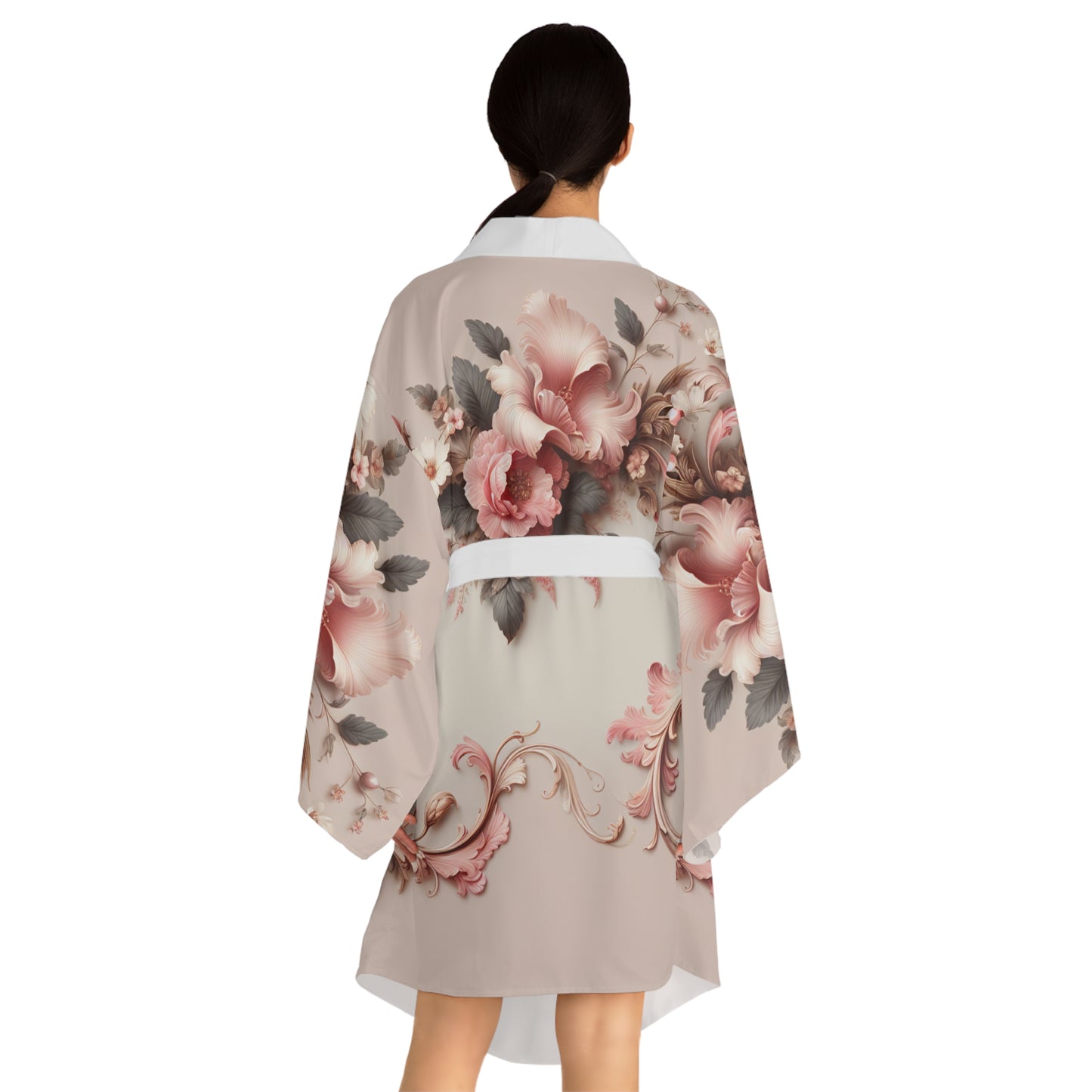 Blossom Aura Kimono Robe – Floral Elegance for Relaxed Chic Living
