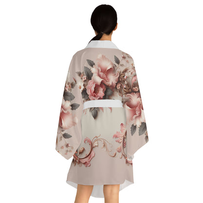 Blossom Aura Kimono Robe – Floral Elegance for Relaxed Chic Living