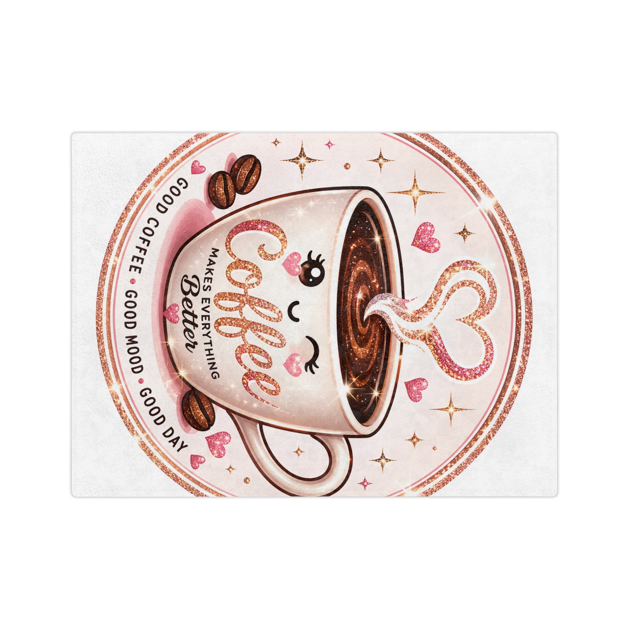 Cozy Coffee Lover Velveteen Blanket — Soft Plush Throw for Relaxing Days