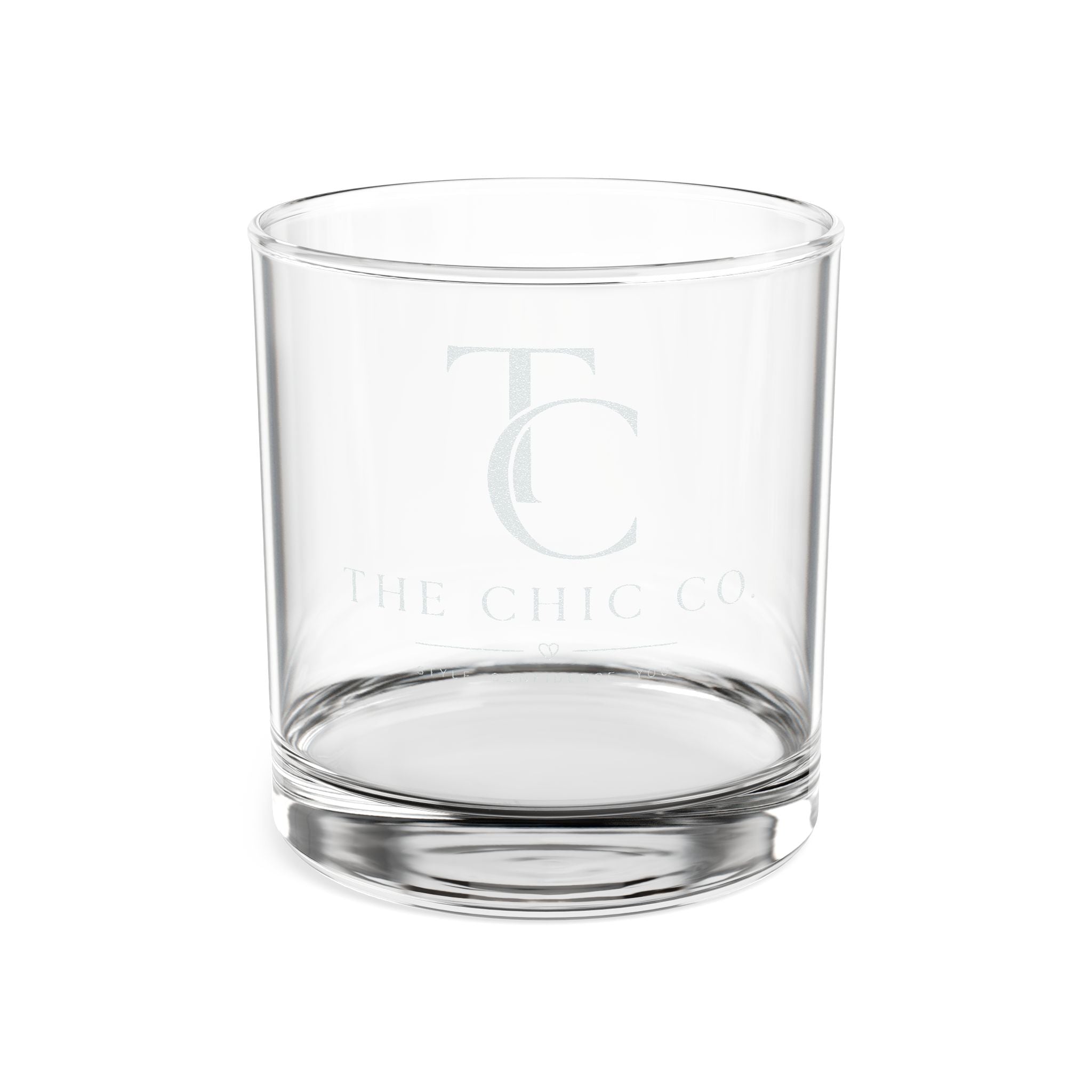 The Chic Co. Etched Whiskey Glass – 10.5 oz