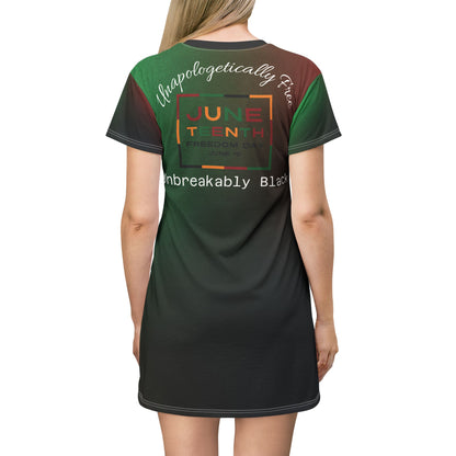 ✊🏾 Freedom Fest T-Shirt Dress – Unapologetically Free, Boldly You
