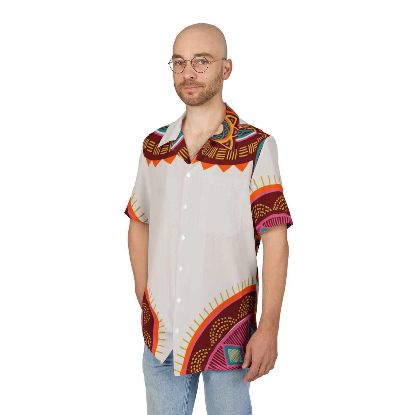 Vibrant Hawaiian Button-Down Shirt – Tropical Style, Everyday Comfort