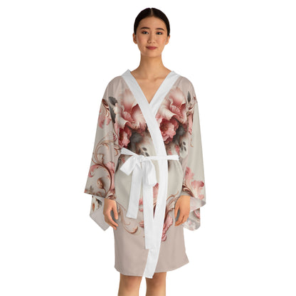 Blossom Aura Kimono Robe – Floral Elegance for Relaxed Chic Living