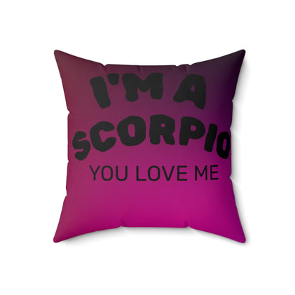Scorpio Faux Suede Pillow - Zodiac Decor for Astrology Lovers
