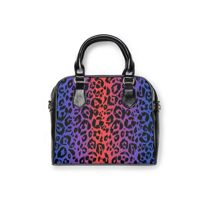 Vibrant Leopard Print Shoulder Handbag