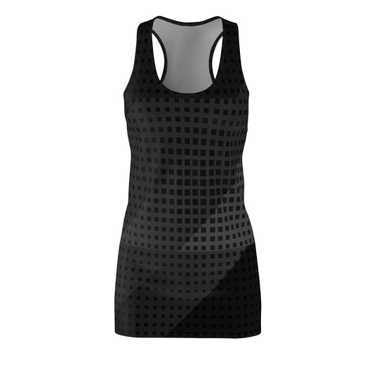 Black Geo Racerback Dress – Bold, Feminine, Effortless