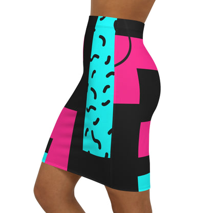 Bold Moves Mid-Waist Skirt