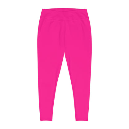 EssentialEase Plus Size Pink Leggings – Bold Simplicity, Everyday Comfort, Effortless Style