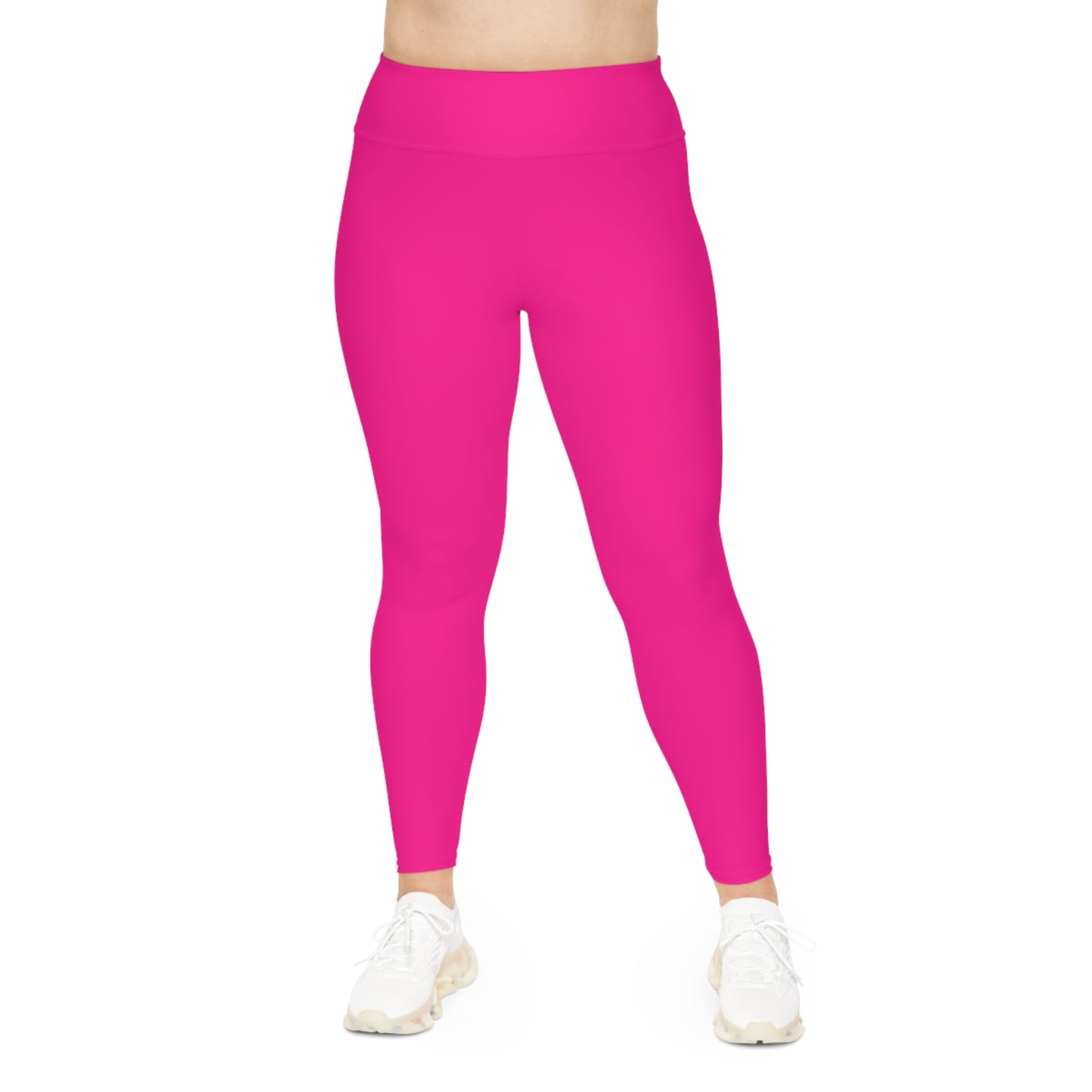 EssentialEase Plus Size Pink Leggings – Bold Simplicity, Everyday Comfort, Effortless Style