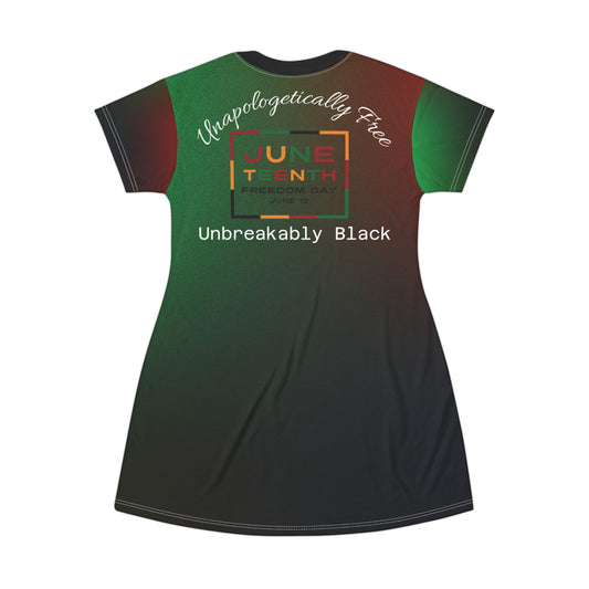 ✊🏾 Freedom Fest T-Shirt Dress – Unapologetically Free, Boldly You
