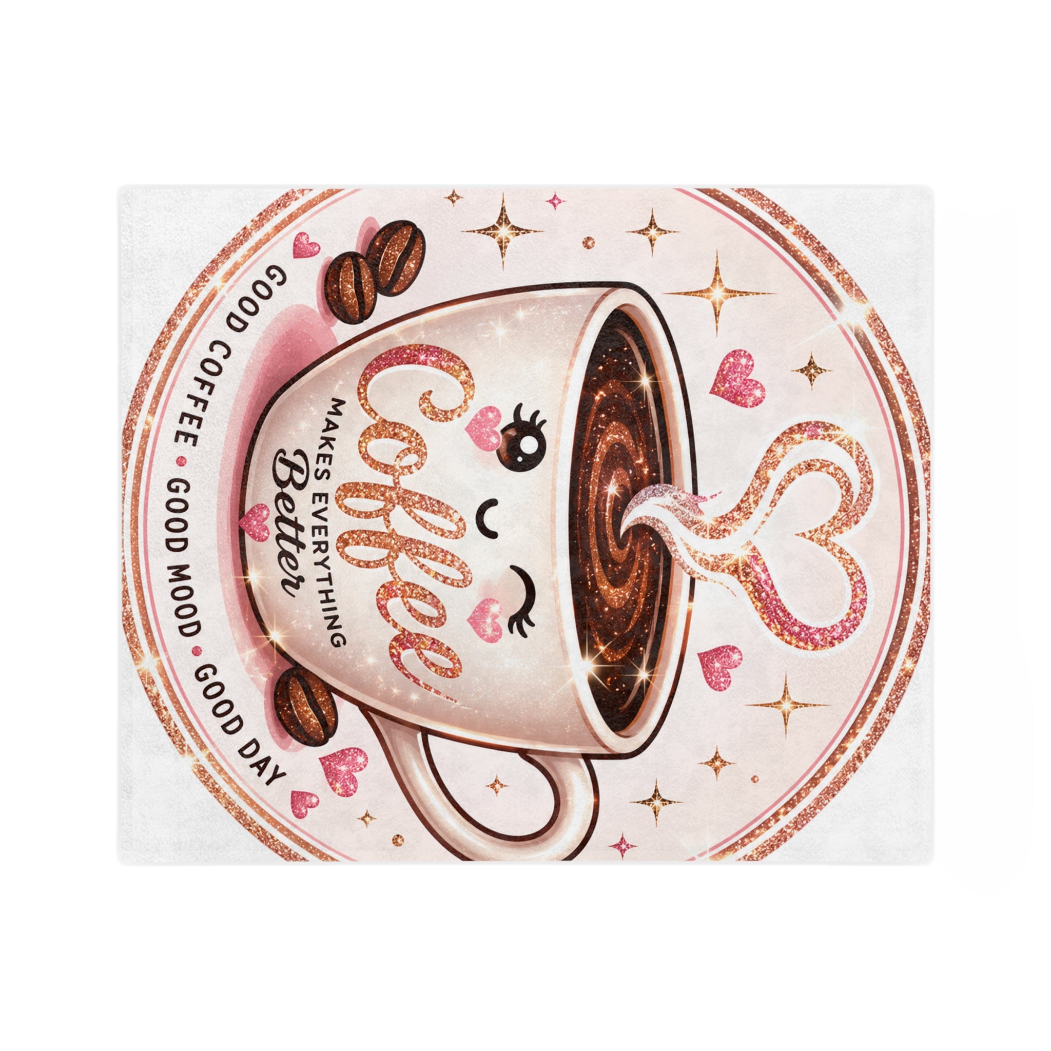 Cozy Coffee Lover Velveteen Blanket — Soft Plush Throw for Relaxing Days