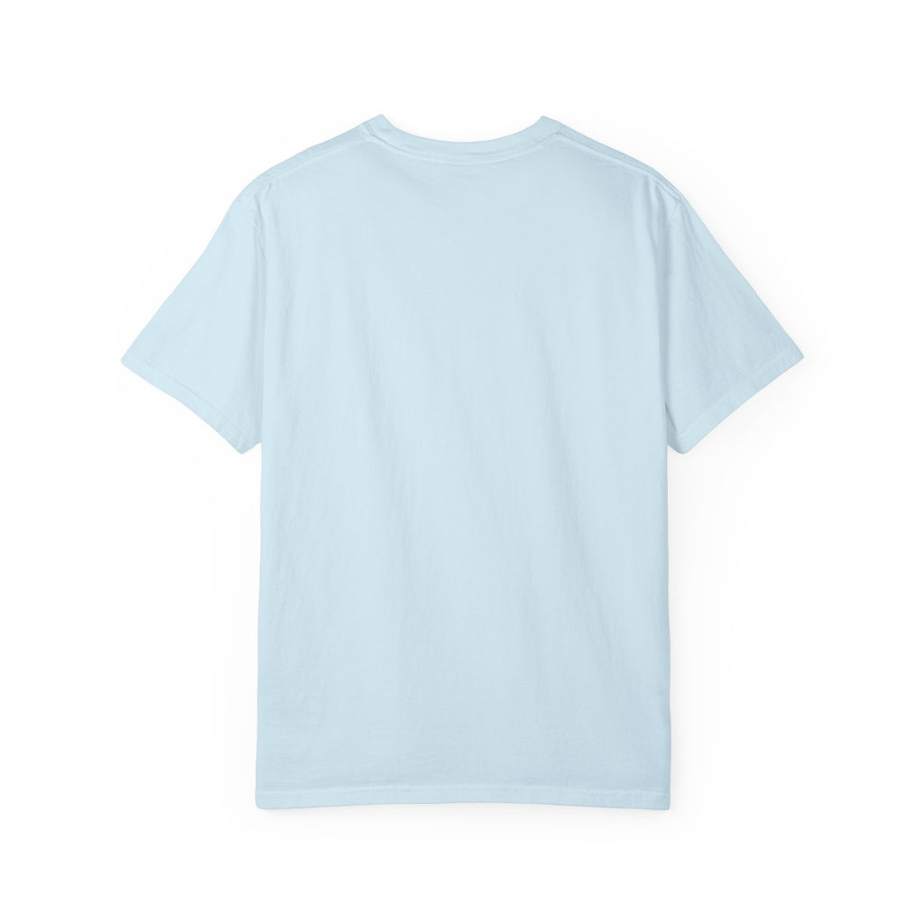 Futuristic Metal Emblem Graphic T‑Shirt