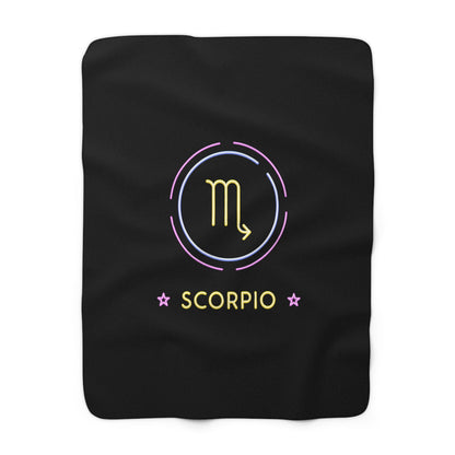 “Scorpio Comfort” Sherpa Fleece Blanket – Cozy Astrological Throw for Zodiac Lovers