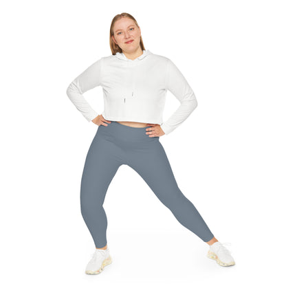 EssentialEase Plus Size Gray Leggings – Comfortable Fit, Everyday Style, Total Confidence
