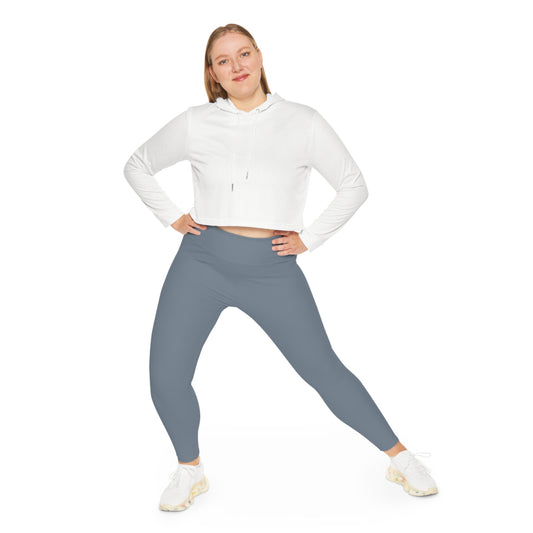 EssentialEase Plus Size Gray Leggings – Comfortable Fit, Everyday Style, Total Confidence