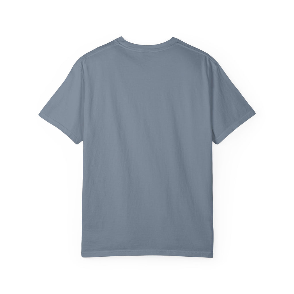 Futuristic Metal Emblem Graphic T‑Shirt
