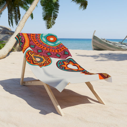 SolMuse Mandala Towel | Vibrant Boho Beach & Poolside Accessory, Travel-Ready Gift for Free Spirits