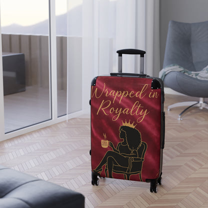👑 Wrapped in Royalty – Luxurious Travel Suitcase
