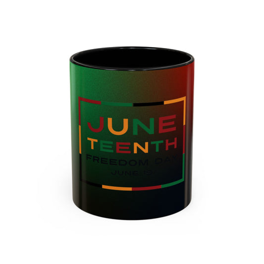 Juneteenth Accent Coffee Mug - Celebrate Freedom, Gift for Black History Month, Unique Housewarming Gift, Colorful Mug for All Occasions