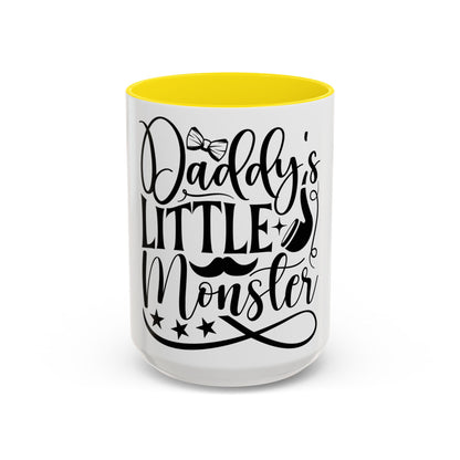 Daddy's Little Monster Coffee Mug | Funny Gift for Dads, Father’s Day Mug, Baby Shower Surprise, Family Drinkware