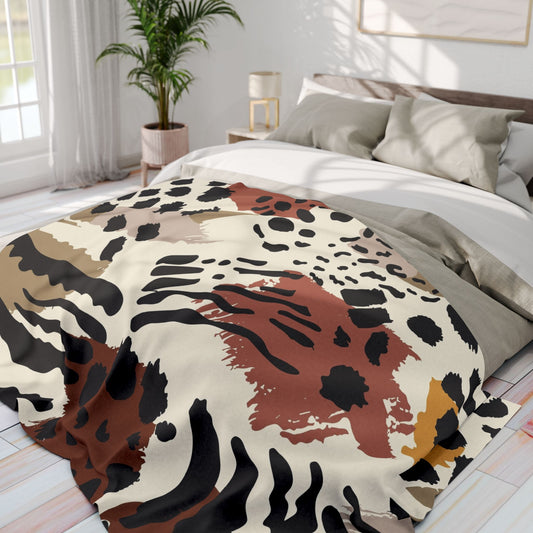 Cozy Arctic Fleece Blanket – Animal Print Throw for Stylish Comfort & Warmth