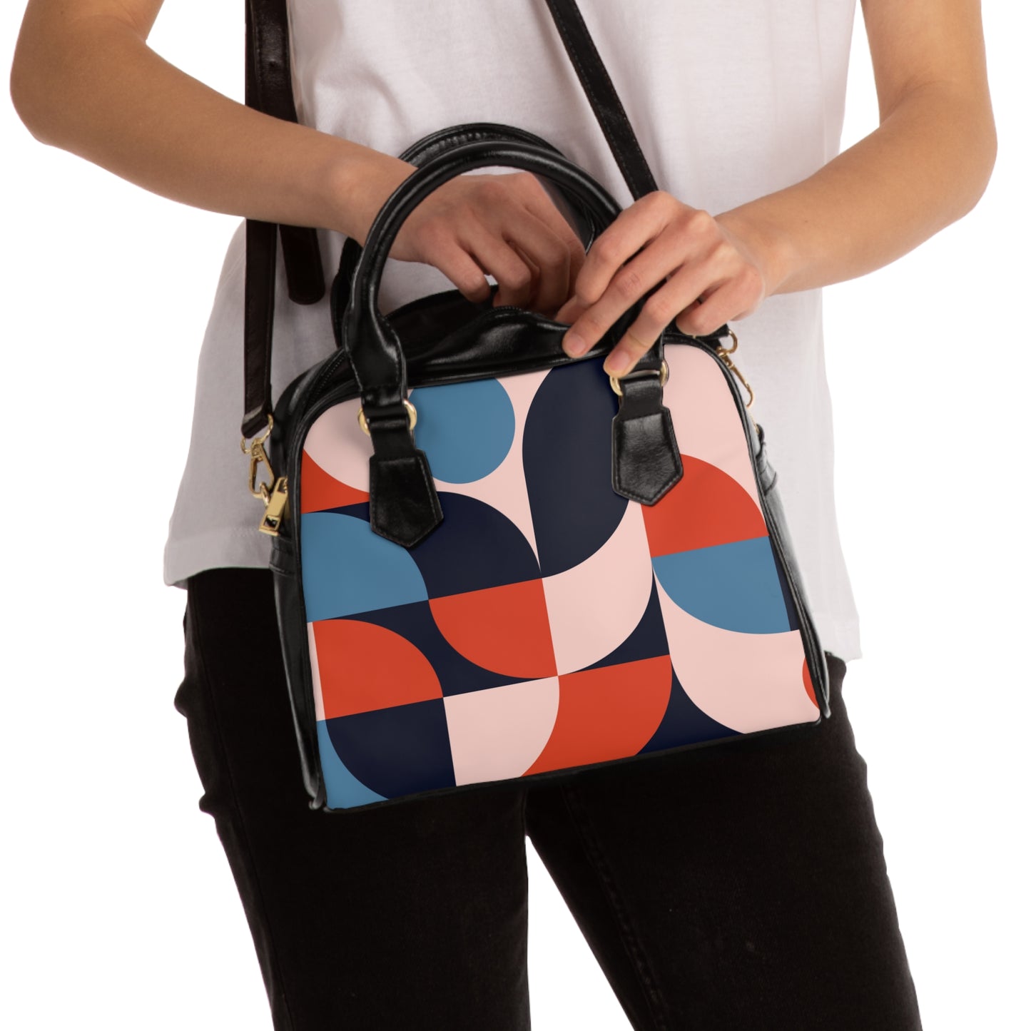 Chic Geometric Shoulder Handbag – Bold, Modern Style for Everyday Elegance