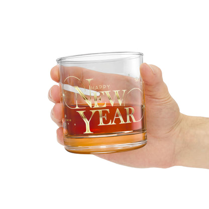 New Year Celebration Rocks Glass – Raise a Toast in Style