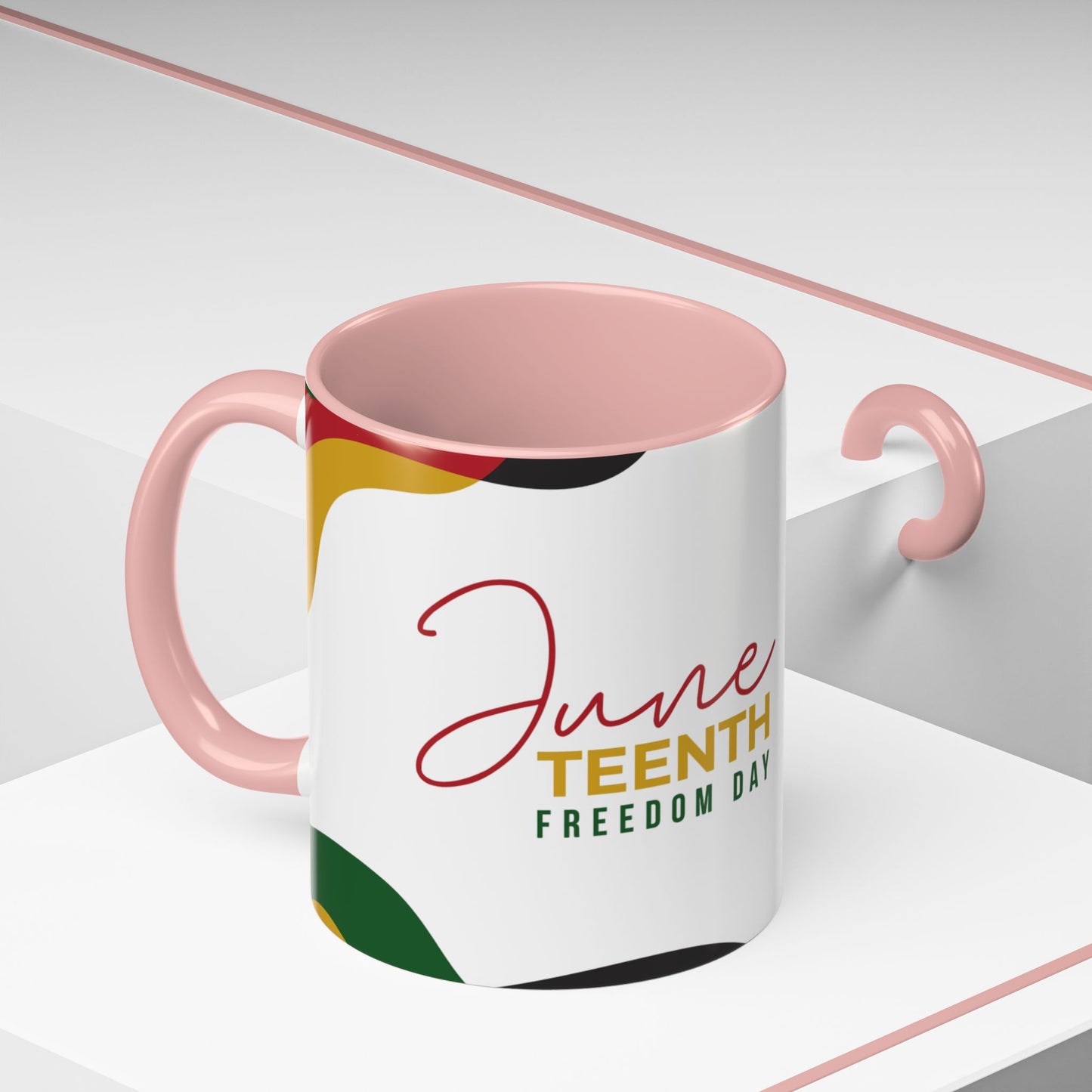 Juneteenth Freedom Day Accent Coffee Mug | Celebrate Liberation, Bold Black History Gift, Vibrant Home & Office Decor