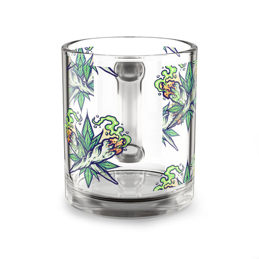LuxePour Clear Glass Mug | Artistic Drinkware, Gift-Ready Coffee Cup, Fun & Functional Home Accent