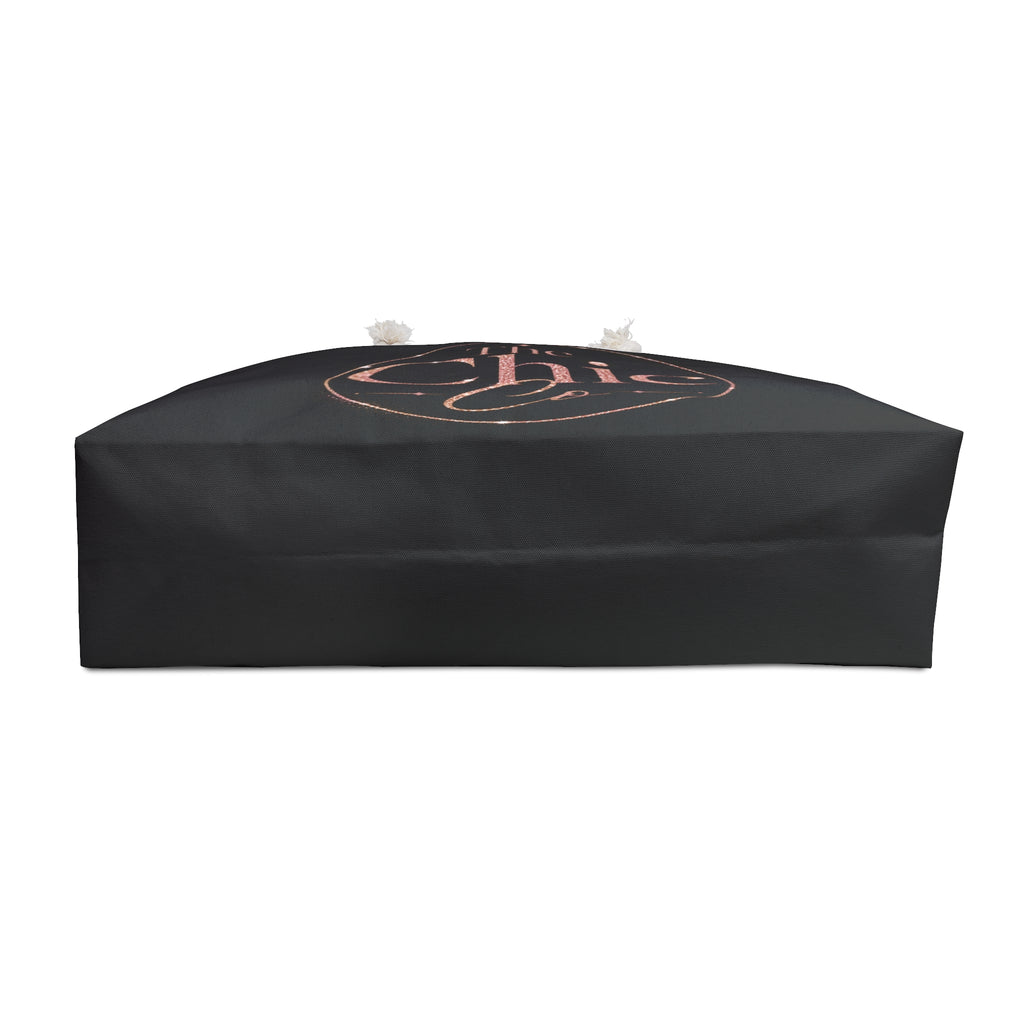 Chic Co. Black and Rose Gold Weekender Bag —Travel Tote