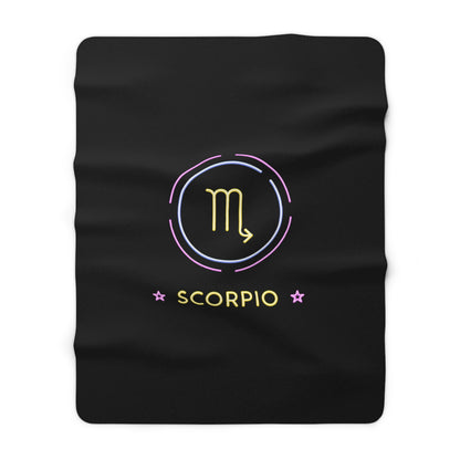 “Scorpio Comfort” Sherpa Fleece Blanket – Cozy Astrological Throw for Zodiac Lovers
