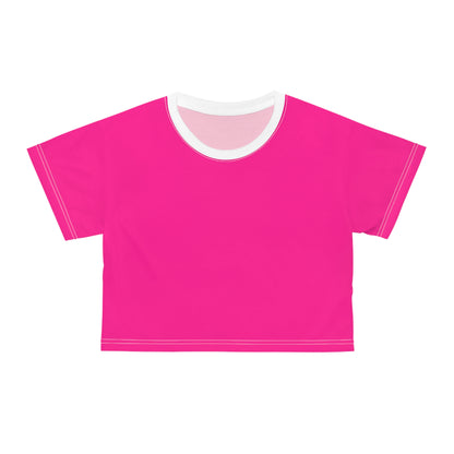 Vibrant Pink Crop Tee – Bold Color, Casual Chic, Summer-Ready Style