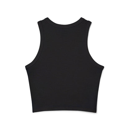 Chic & Charmed Women's Micro Rib Racer Tank – Sleek, Sporty, Stylish