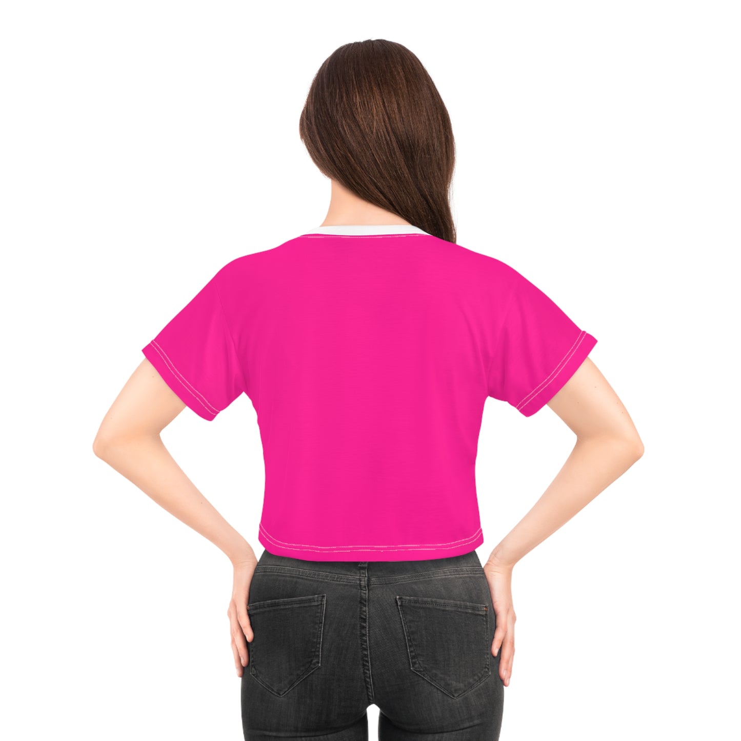 Vibrant Pink Crop Tee – Bold Color, Casual Chic, Summer-Ready Style