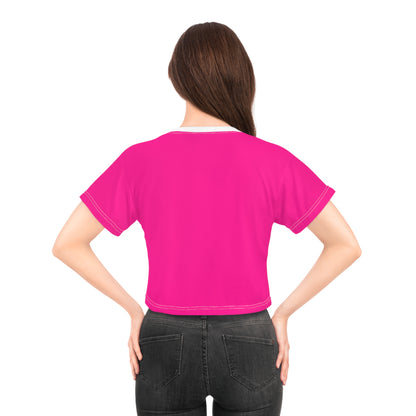Vibrant Pink Crop Tee – Bold Color, Casual Chic, Summer-Ready Style