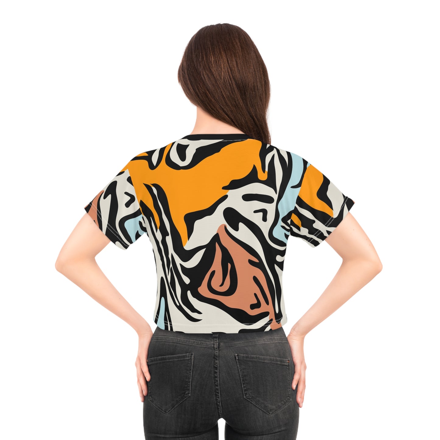 Abstract Art Crop Tee – Bold Color, Limitless Style