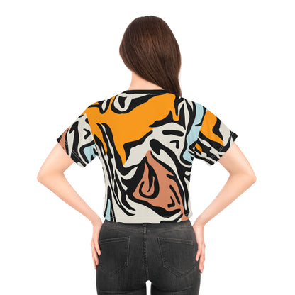 Abstract Art Crop Tee – Bold Color, Limitless Style