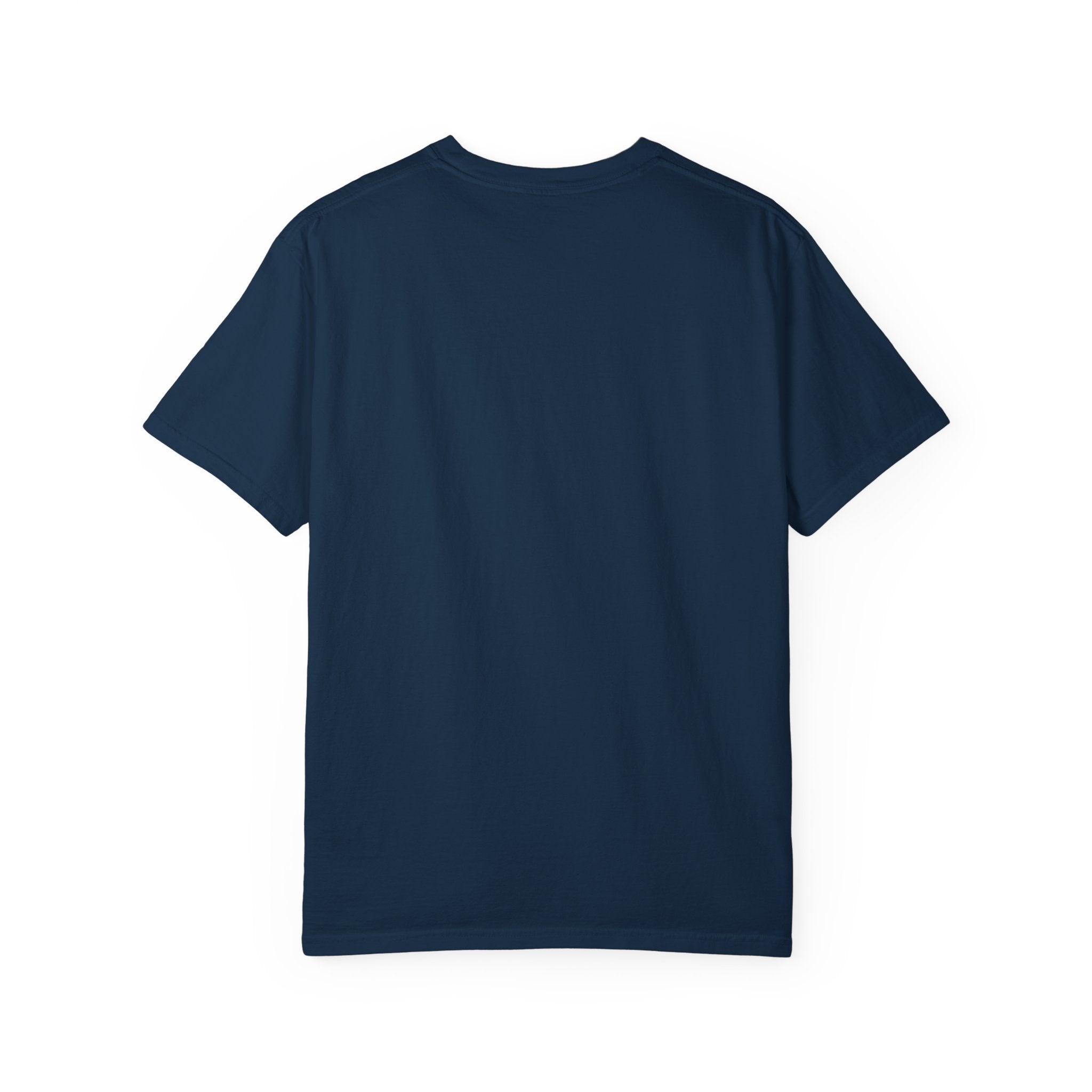 Futuristic Metal Emblem Graphic T‑Shirt